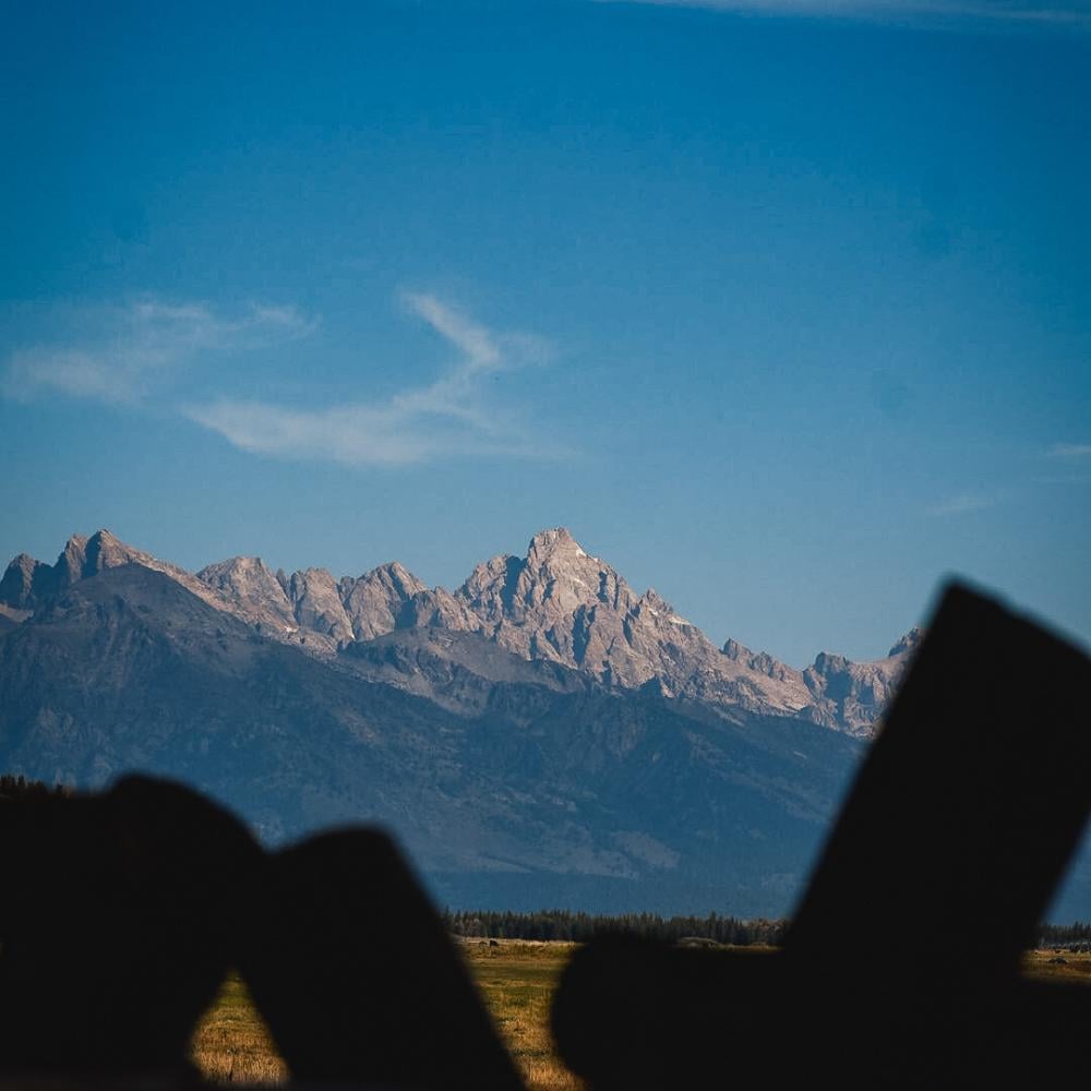 Mountain range with fence in-front